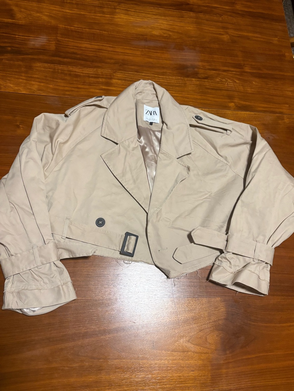 Zara Crop Trench Size Large